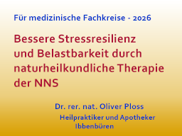 Bessere Stressresilienz und Belastbarkeit durch naturheilkundliche Therapie der NNS