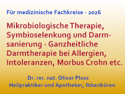 Mikrobiologische Therapie, Symbioselenkung und Darmsanierung