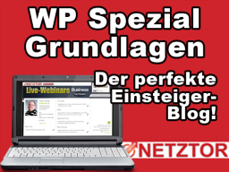 Webinar: WP Spezial Grundlagen: Der perfekte Einsteiger-Blog!