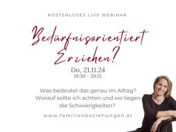 Webinar: Bedürfnisorientierte Erziehung