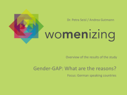 Webinar: womenizing - Gender Gap, what are the reasons