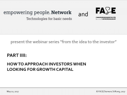 Webinar: How to approach investors when looking for growth capital