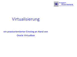 Webinar: Virtualisierung - ein Einstieg mit Praxisbeispiel