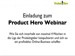 Webinar: Das Product Hero System