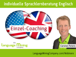 Webinar: Einzel-Coaching: individuelle Sprachlernberatung Englisch