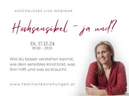 Webinar: Hochsensibel - ja und?