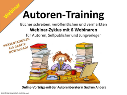 Webinar: Autoren-Training - 6 Webinare für Selbstverleger