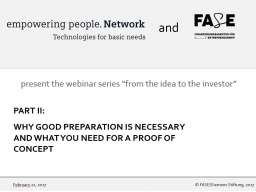 Webinar: Why good preparation is necessary and what you need for a proof of concept