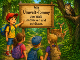Mit Umwelt-Tommy den Wald entdecken und schützen.