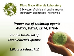 Webinar: Proper Use of Chelating Agents (DMPS, DMSA, EDTA etc.) for the Treatment of Chronic Metal Exposure