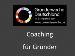 Webinar: Persönliches Coaching im Rahmen der Gründerwoche