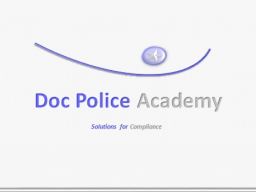 Webinar: Geldwäscheseminar online der Doc Police Academy für (neue) Geldwäschebeauftragte