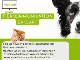 Webinar: Tierkommunikation erklärt  Ihr Schlüssel zum besseren Verständnis Ihres Tieres