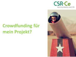 Webinar: Crowdfunding für mein Projekt?