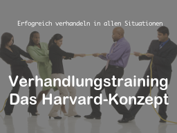 Webinar: Verhandlungstraining: Das Harvard-Konzept