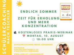 Konzentration ist machbar - Praxiswebinar