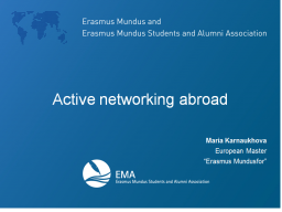 Webinar: Active networking abroad by Maria Karnaukhova
