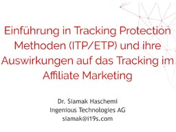 Webinar: Einführung in Tracking Protection Methoden (ITP/ETP) und ihre Auswirkungen auf das Tracking im Affiliate Marketing