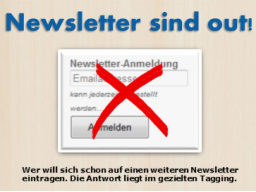 Webinar: Newsletter sind out!