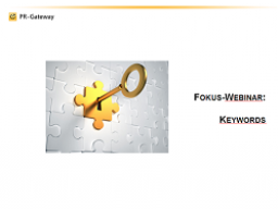 Webinar: Fokus Webinar - Perfekte Online-Mitteilungen im Detail: Keywords