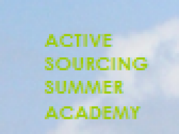 Webinar: ACTIVE SOURCING SUMMER ACADEMY - Die Basics