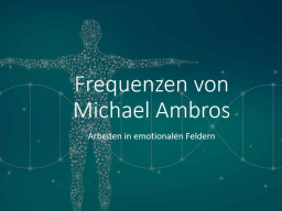 Webinar: Frequenztherapie - Arbeiten in emotionalen Feldern