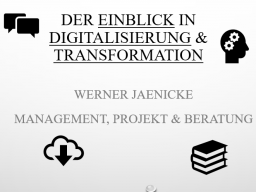 Webinar: Einblick in die Digitalisierung & Digitale Transformation