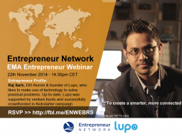 Webinar: Entrepreneur Webinar with Raj, founder of Lupo