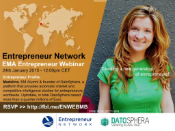Webinar: Entrepreneur Webinar with Madalina, founder of Datosphera