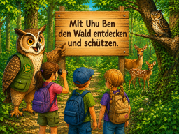 Mit Uhu Ben den Wald entdecken und schützen.