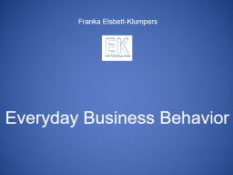 Webinar: Everyday Business Behavior