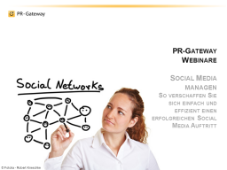 Webinar: Social Media managen - so verschaffen Sie sich einfach und effizient einen erfolgreichen Social Media Auftritt