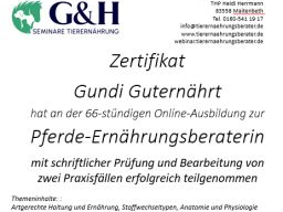Prüfungsblock PferdeernährungsberaterIn